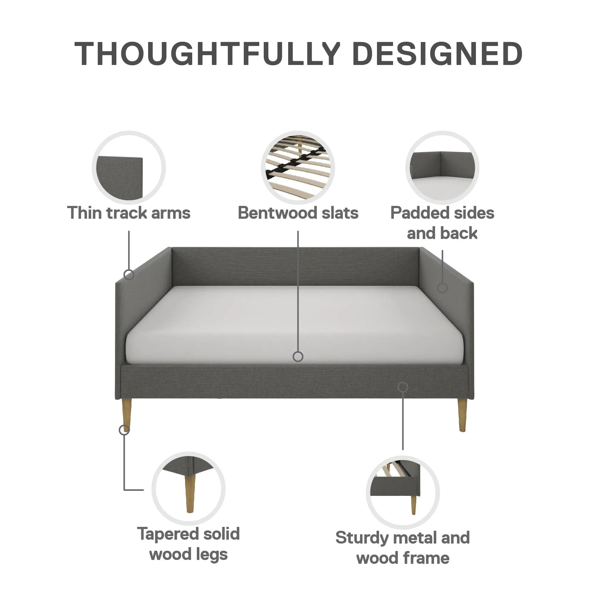 Franklin Mid Century Upholstered Daybed