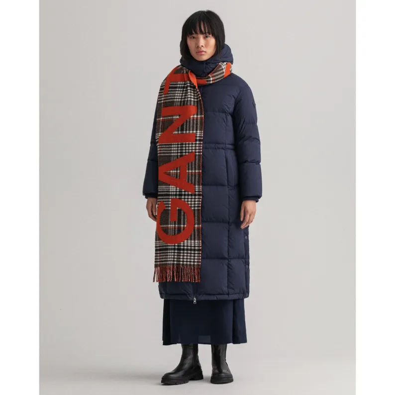 GANT Full Length Down & Feather Coat - Evening Blue 4751057