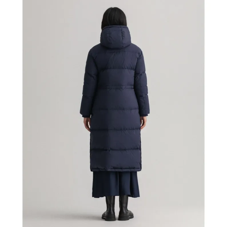 GANT Full Length Down & Feather Coat - Evening Blue 4751057