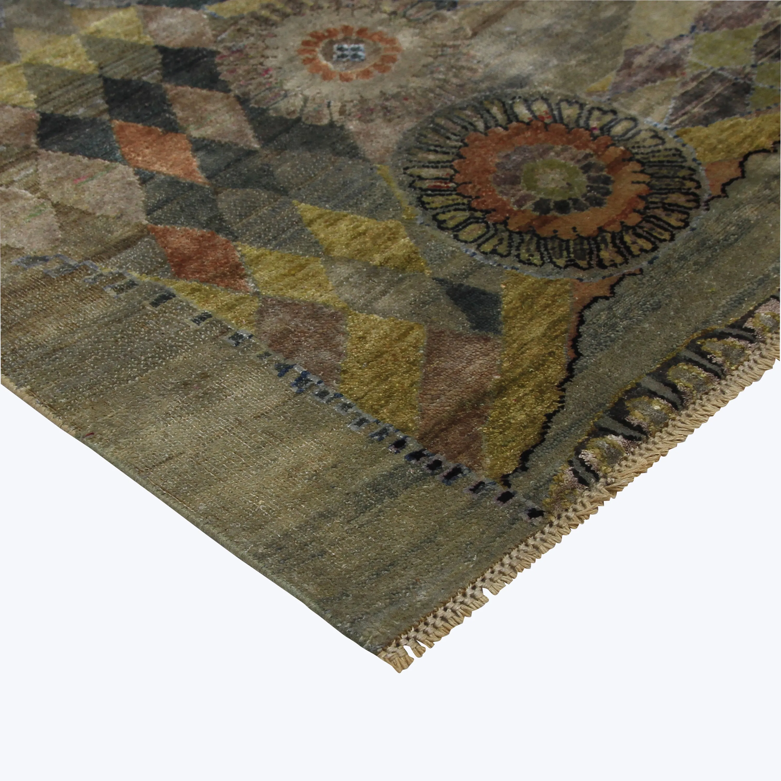 Grey Alchemy Transitional Silk & Wool Rug - 9'10" x 13'11"