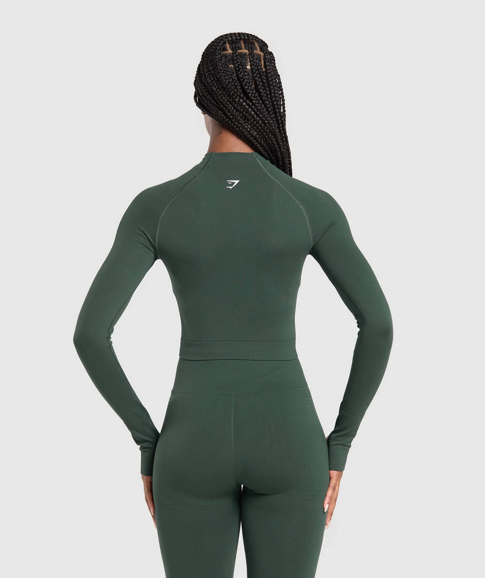 Gymshark Vital Seamless Jacket - Woodland Green Marl