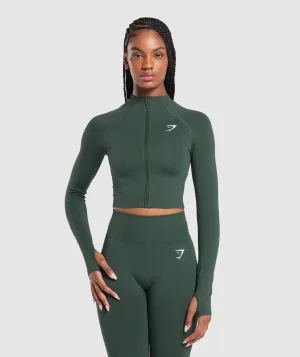 Gymshark Vital Seamless Jacket - Woodland Green Marl