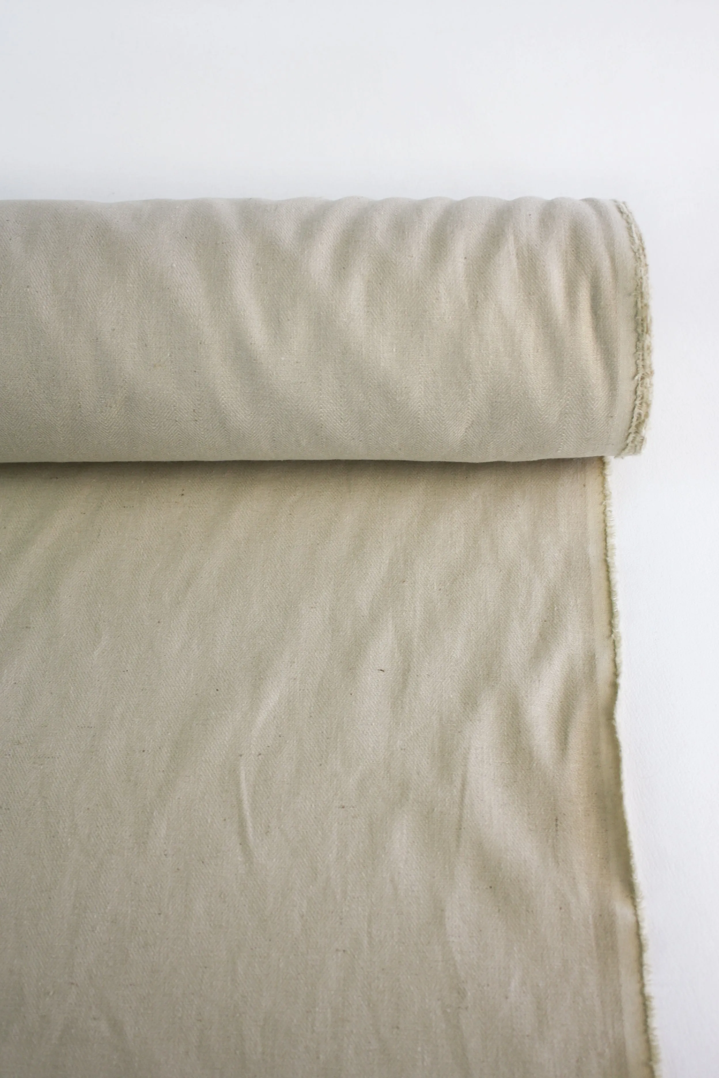 Hallie - Italian Herringbone Linen | Taupe