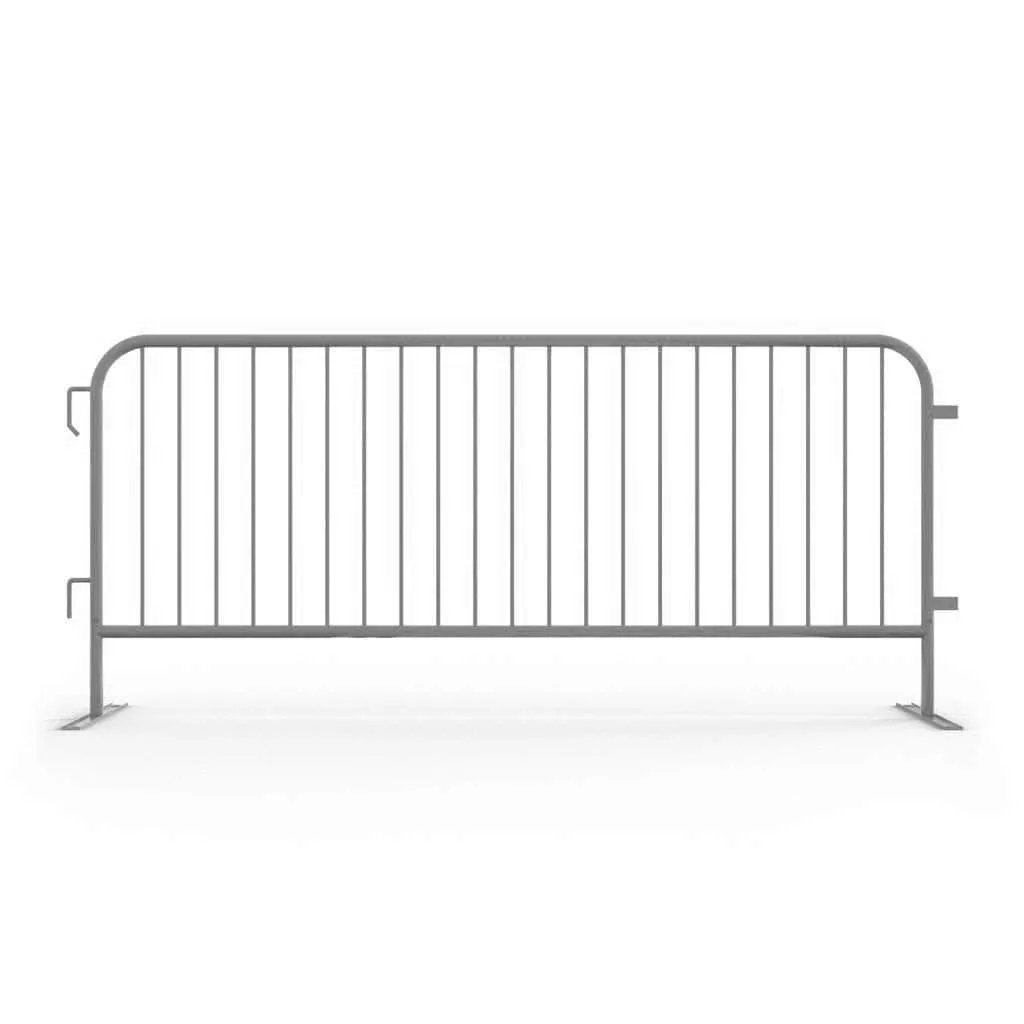 Heavy Duty Interlocking Steel Barricade, Hot Dipped Galvanized, 8.5 Ft. - Angry Bull Barricades