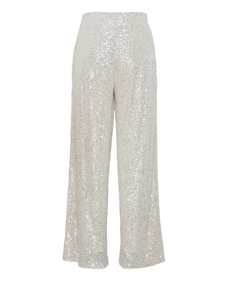 Ichi Fauci Frosted Almond Sequin Trousers