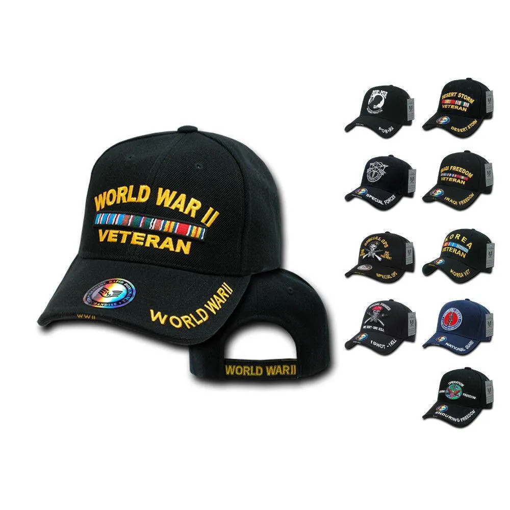 Iraq Korea Desert Storm Korea Pow Ww2 Veteran Vet Military Baseball Hats Caps