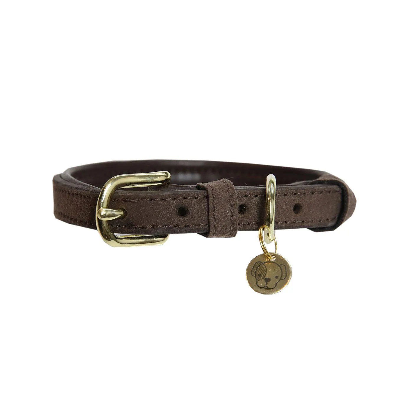 Kentucky Dogwear Velvet Leather Dog Collar - Brown