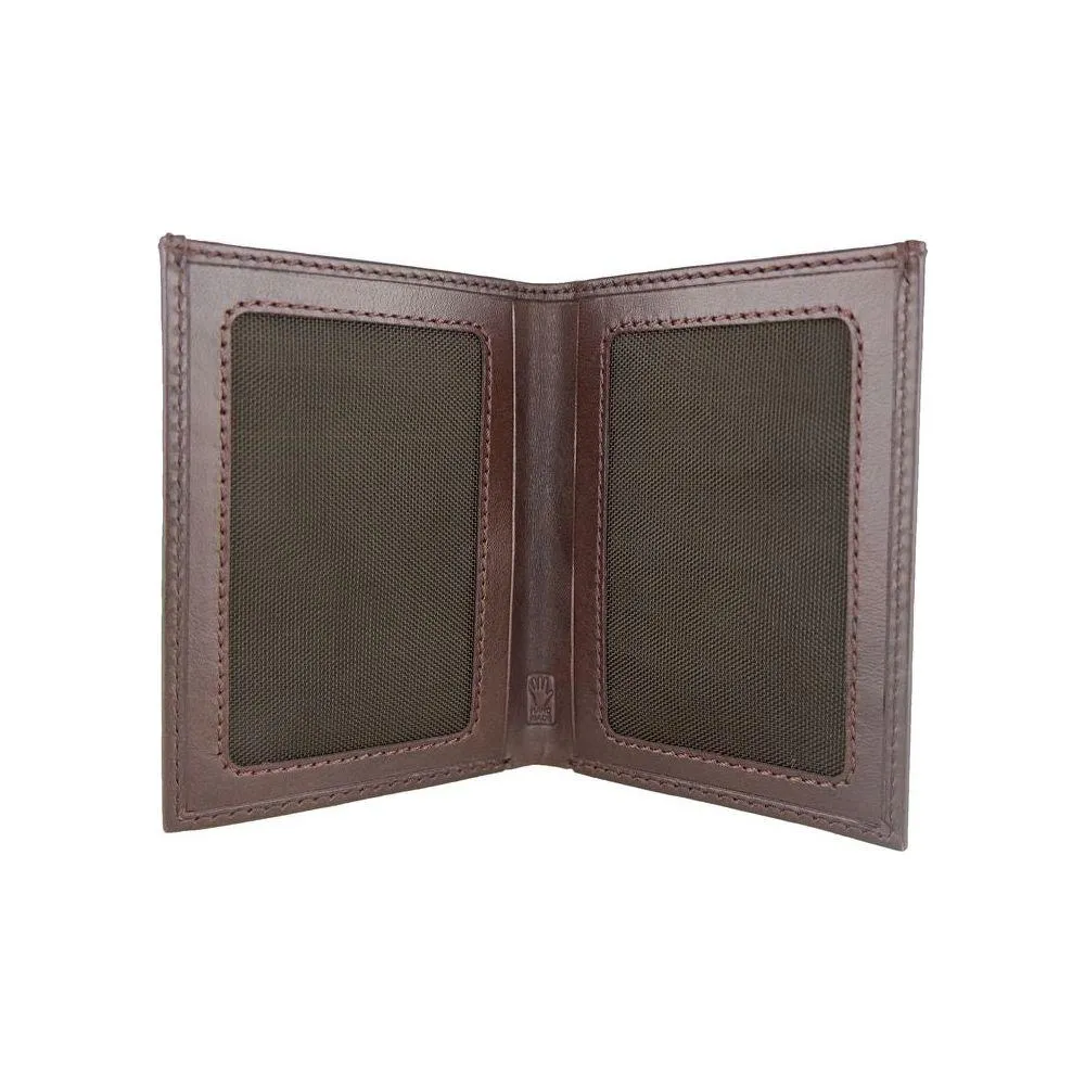 La Martina Elegant Dark Brown Leather Passport Holder