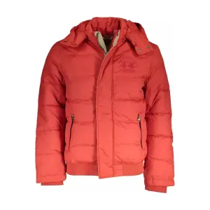 La Martina Orange Polyamide Men Jacket