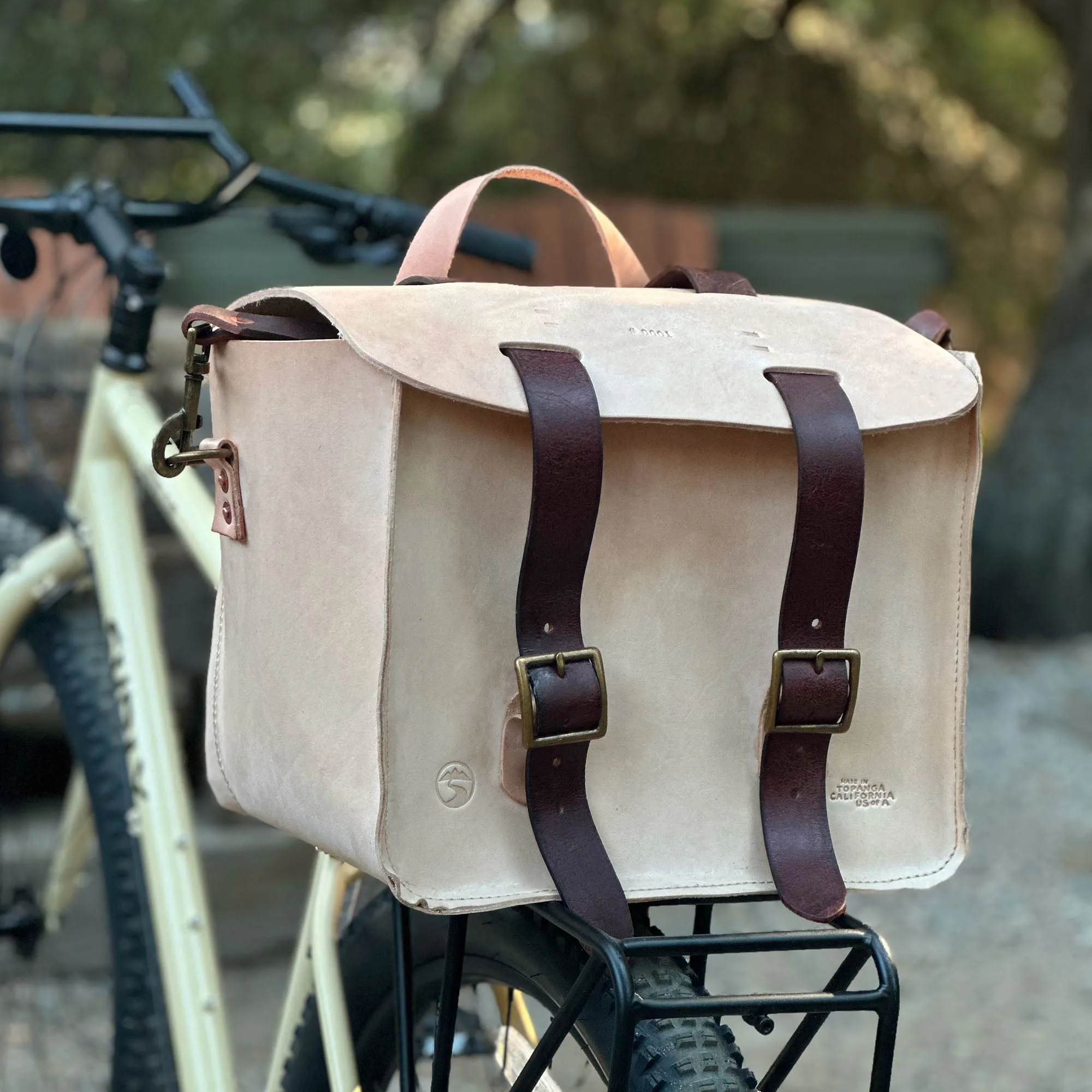 Leather Bicycle Bag - Fits a Surly Rear Rack