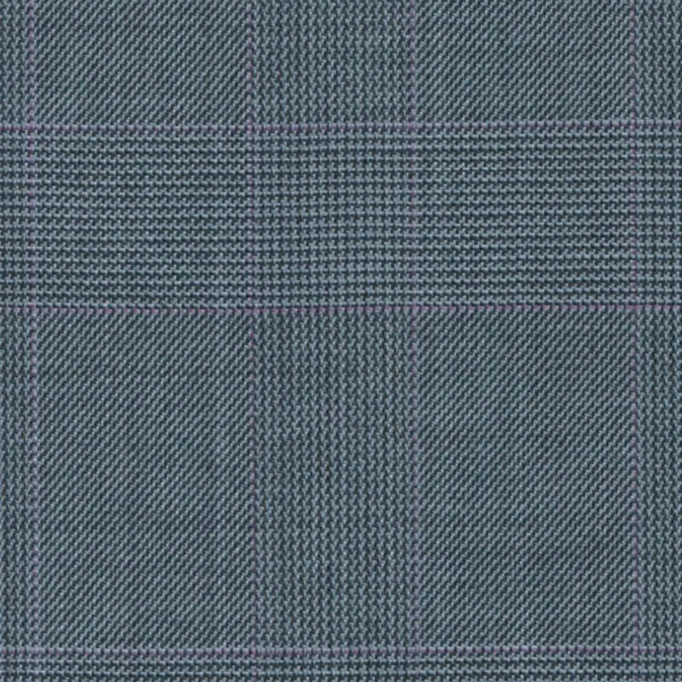 Light Blue/Magenta Split Matt Glen 1 1/2 x 2 inch Super 140's All Wool Suiting By Holland & Sherry