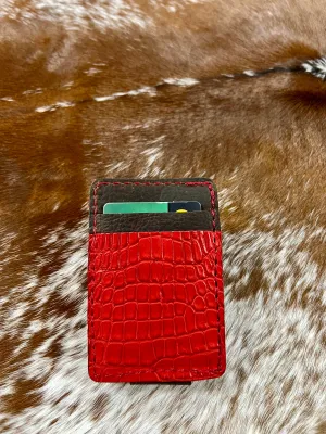 Lil' Hefe Handcrafted Red Alligator Leather Wallet