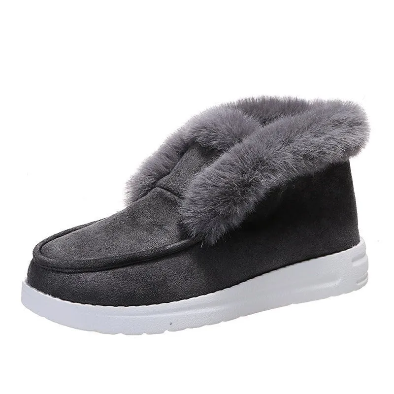 LovelyRLovely Women's Warm Plush Fur Ankle Boots