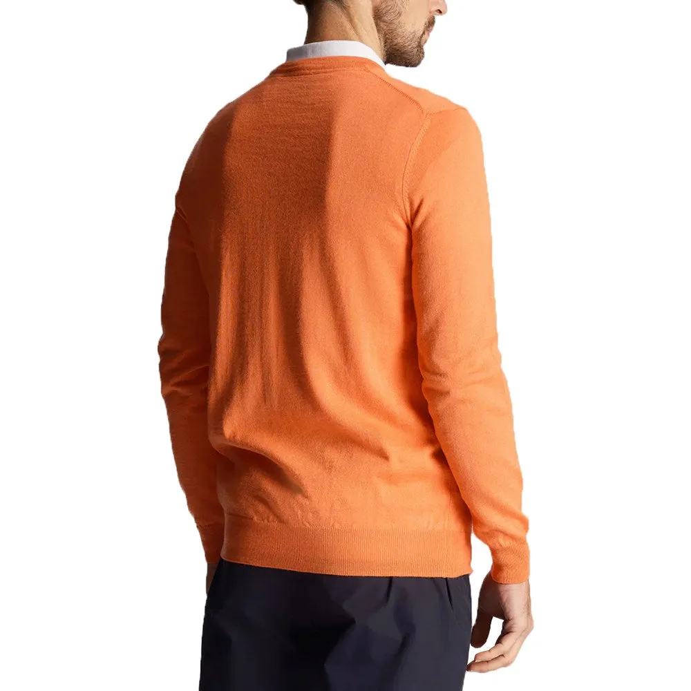 Lyle & Scott Golf V Neck Pullover - Course Coral