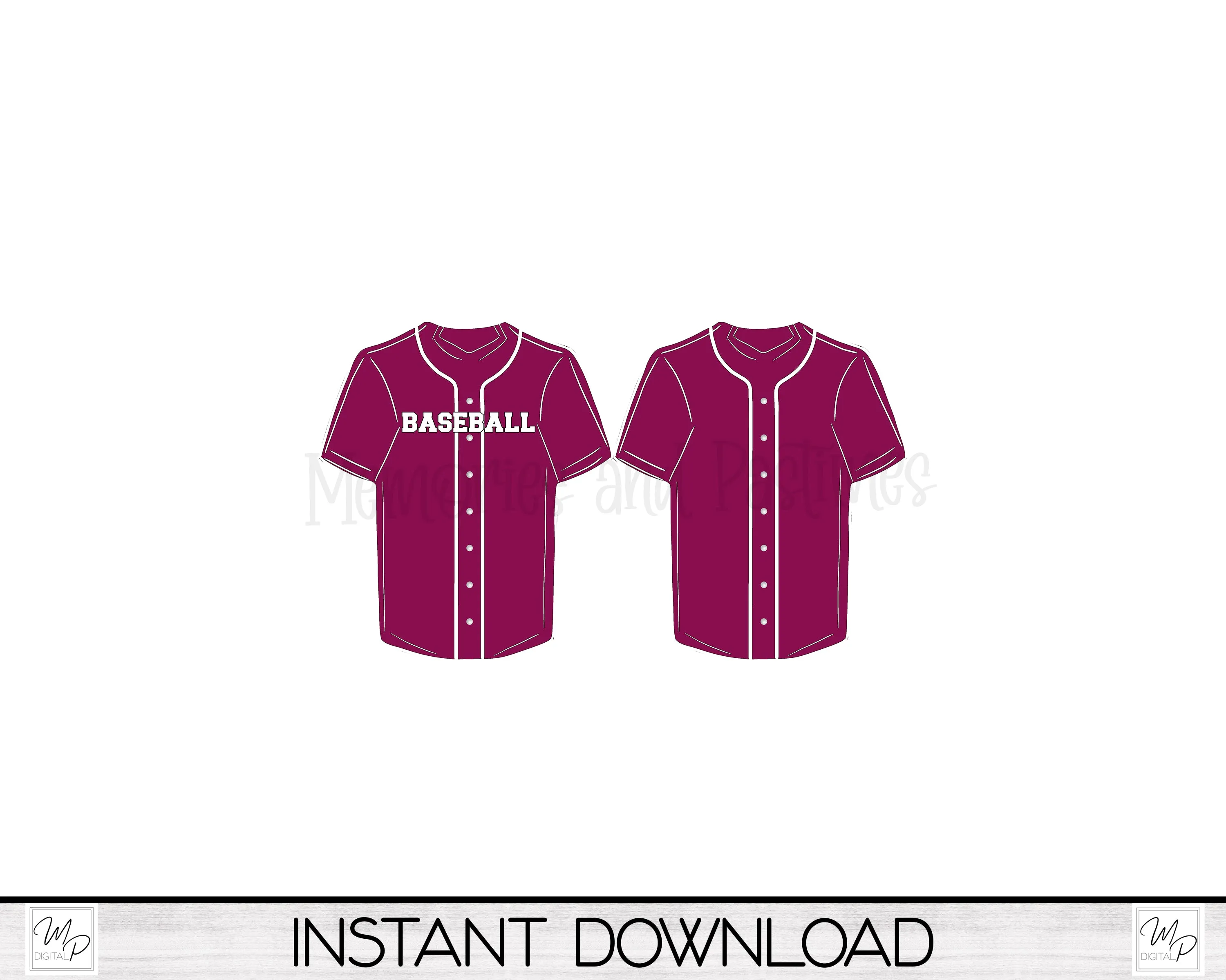 Maroon Baseball Shirt PNG Design for Sublimation, Earrings, Keychain, Signs, Digital Download