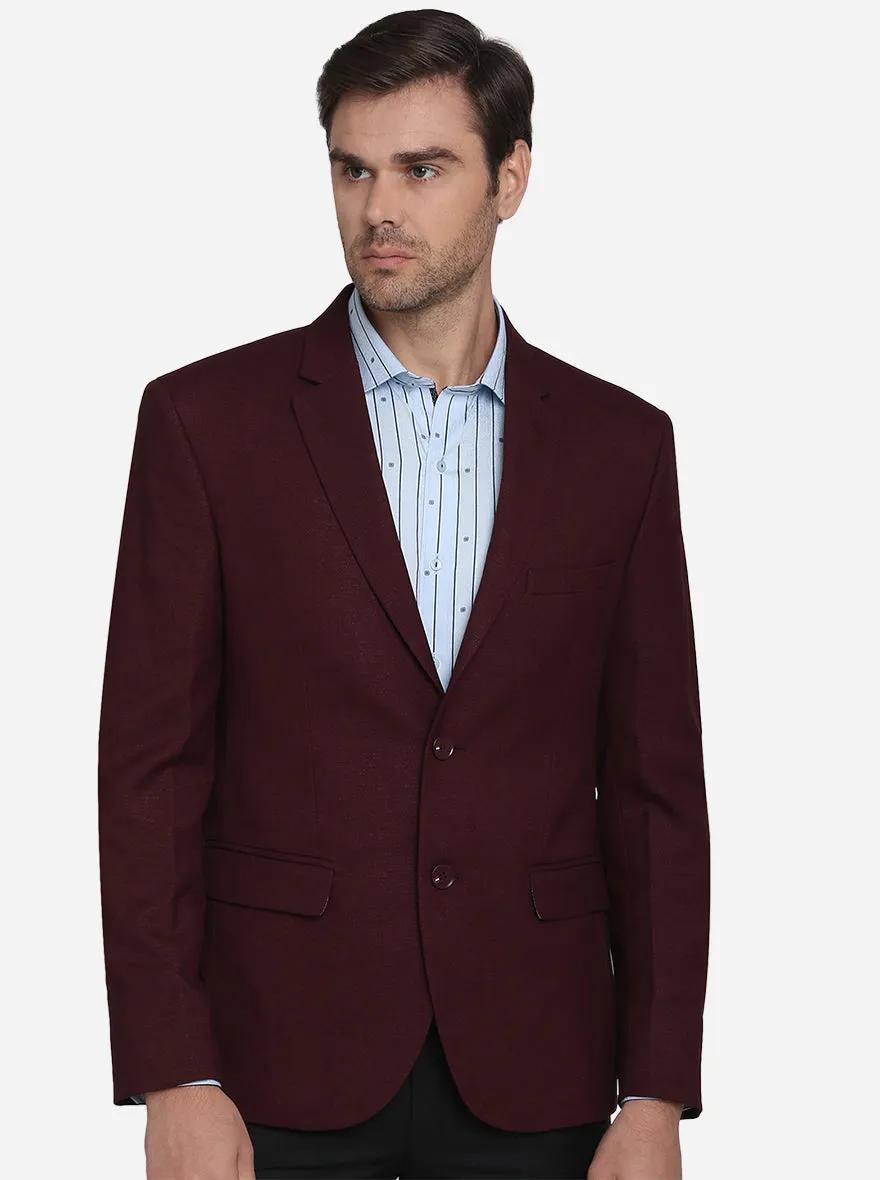 Maroon  Blazer  | JB Studio