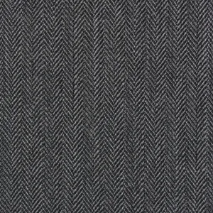 Medium Grey Narrow Herringbone Super 100's All Wool Suiting By Holland & Sherry