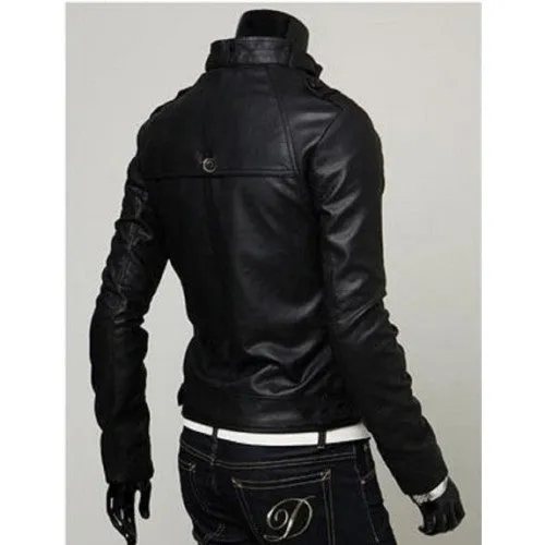 Men faux Leather jacket T7