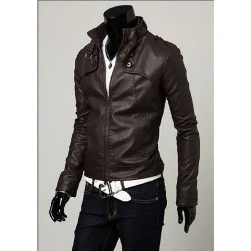 Men faux Leather jacket T7