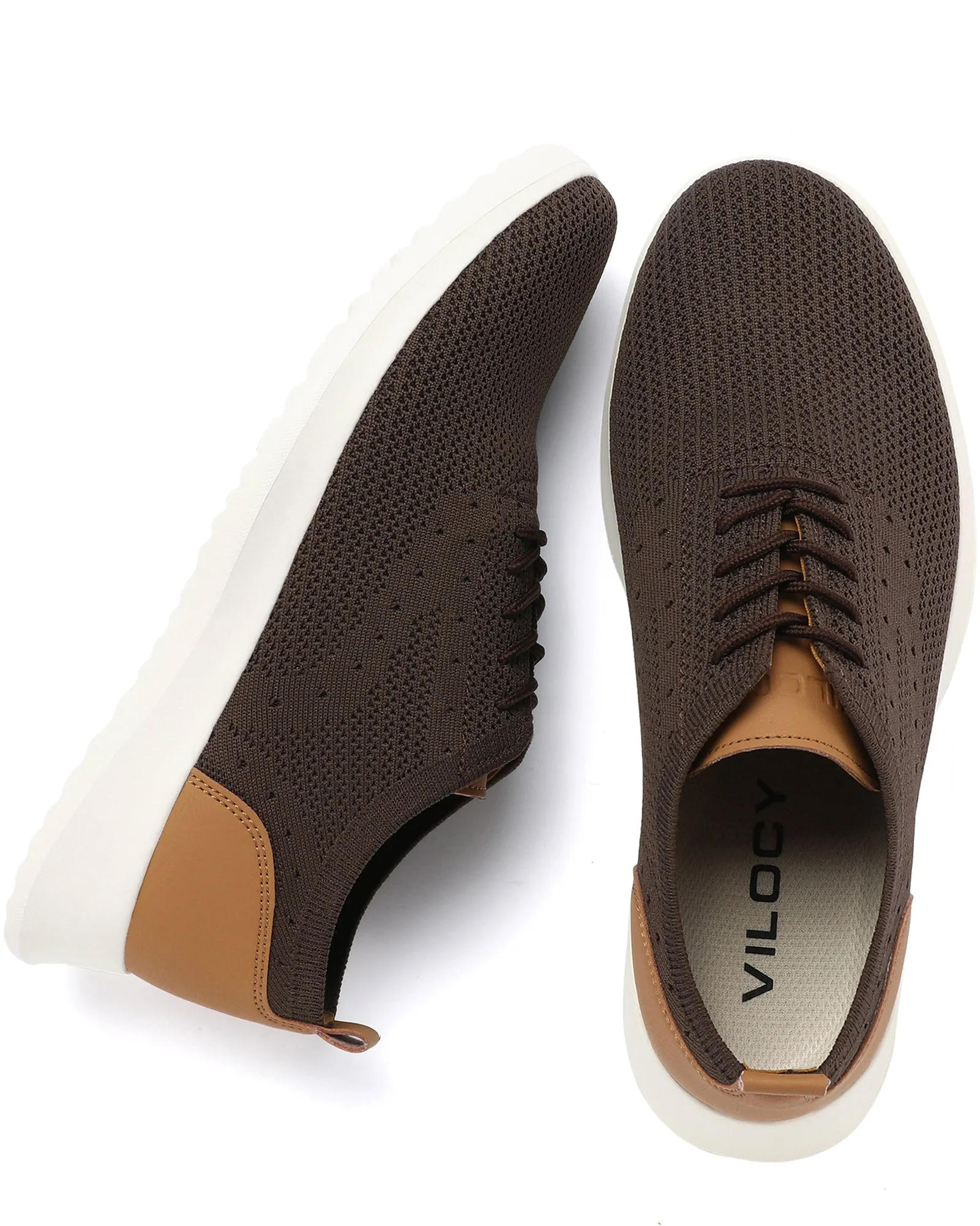 Men's Casual Dress Oxfords Shoes Knit Lightweight Breathable Fashion Sneaker