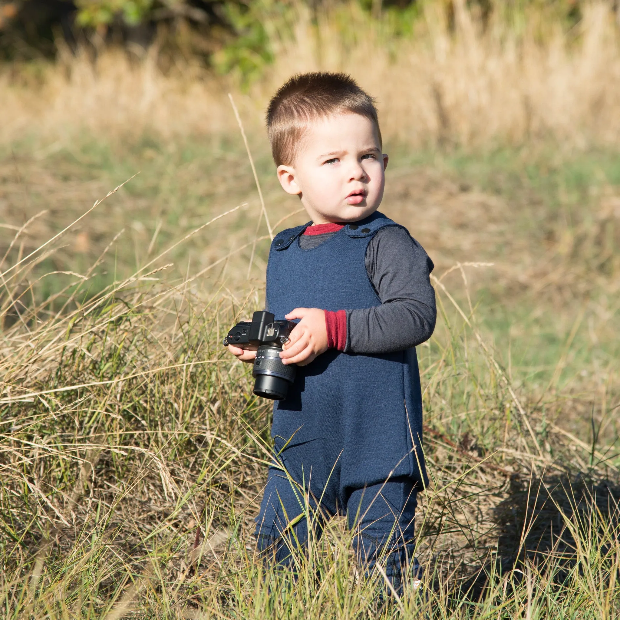 Merino Wool Dungarees (0-3T)