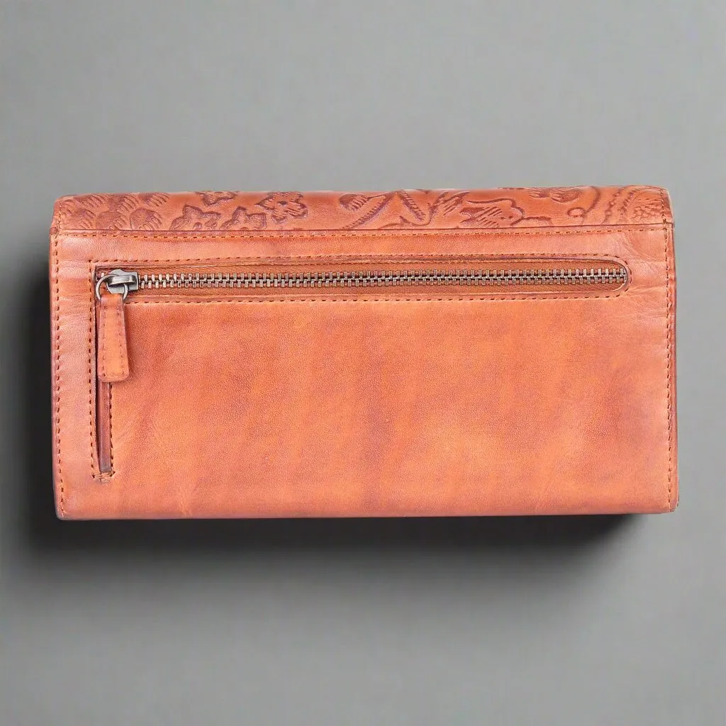 MET Embossed Women's Leather Wallet