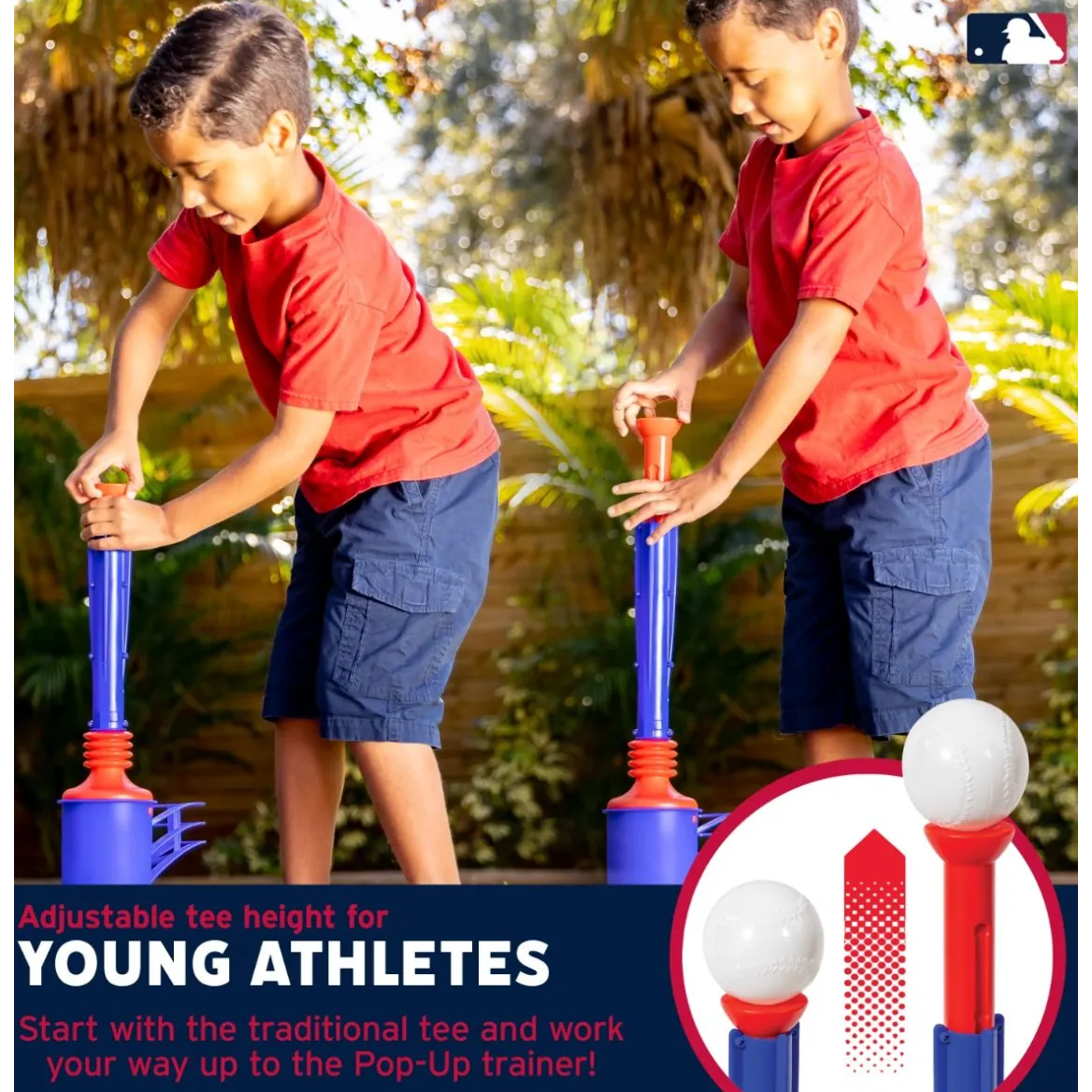 MLB KIDS SUPERSTAR BATTER 2-IN-1 Tee Ball Combo