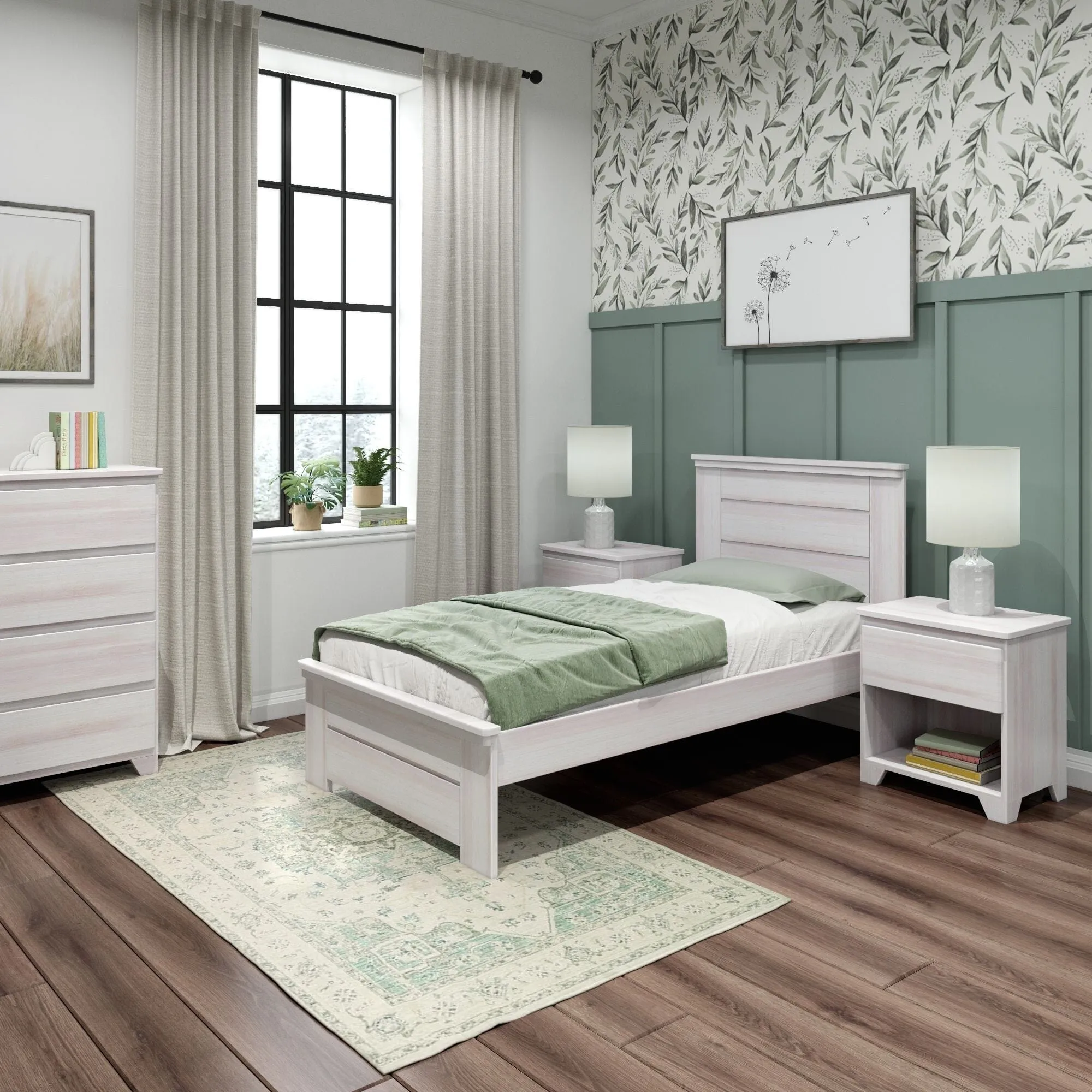 Modern Farmhouse Twin Panel Bed