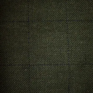 Moss Green with Blue Check Tweed