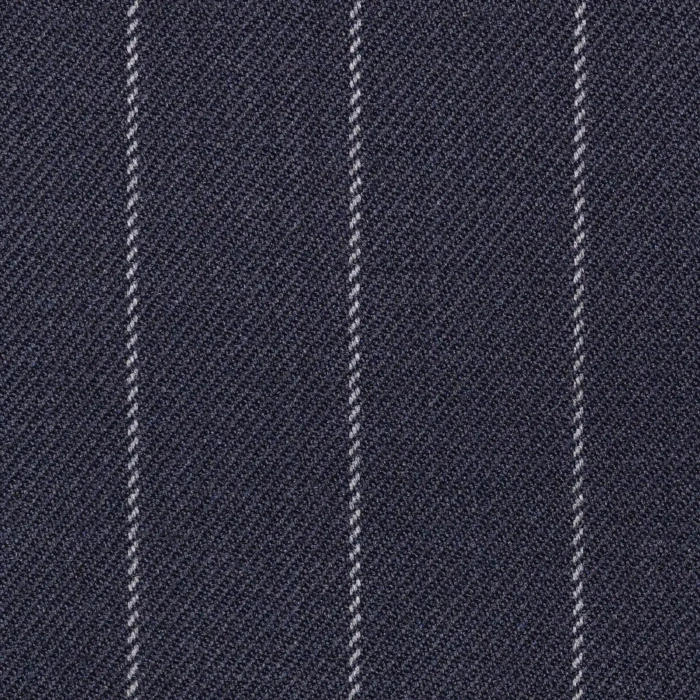 Navy Blue Chalk Stripe Super 100's All Wool Suiting By Holland & Sherry