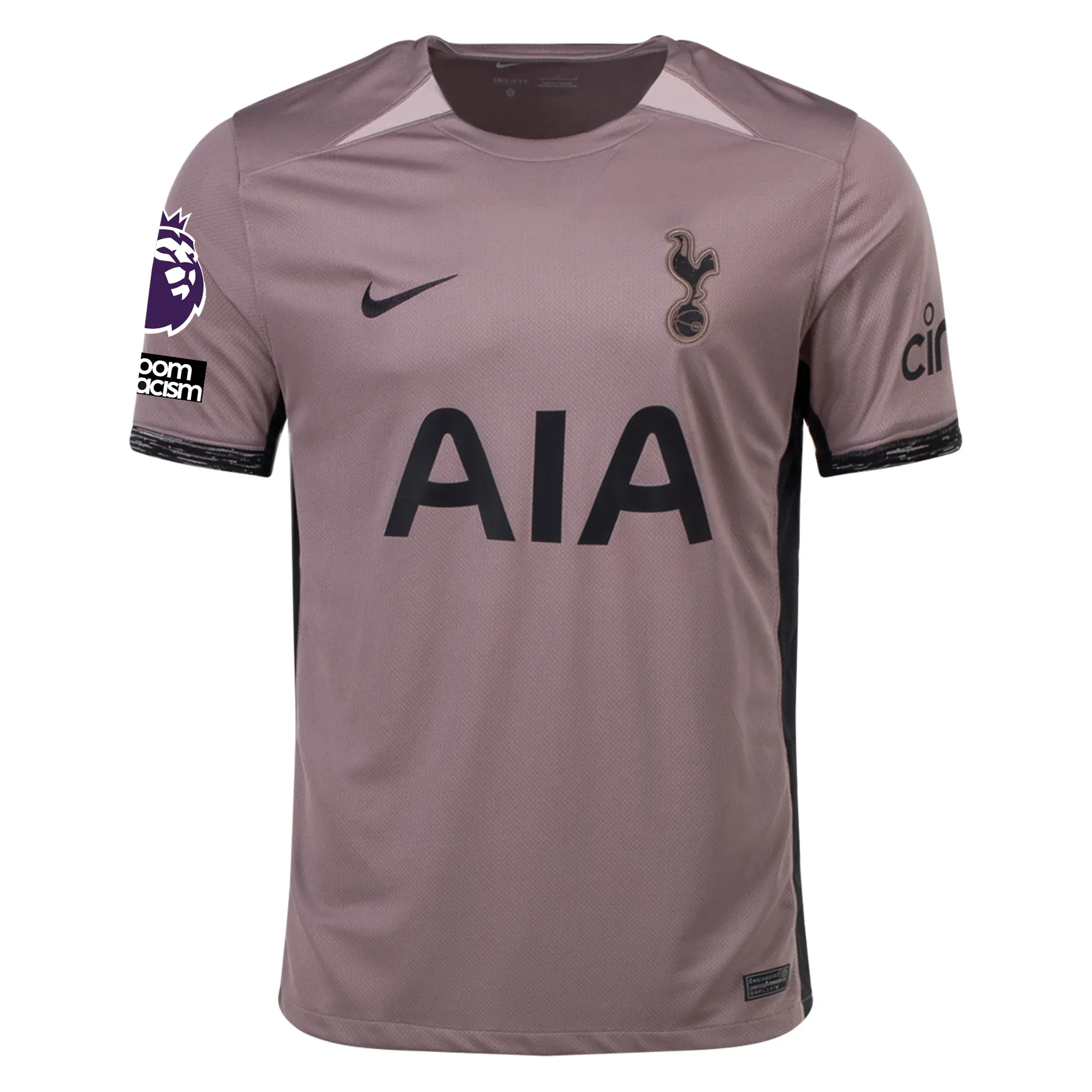 Nike Tottenham Son Hueng-Min Third Jersey w/ EPL   No Room For Racism Patches 23/24 (Taupe Haze/Diffused Taupe)