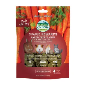 Oxbow Simple Rewards Baked Treats with Carrot & Dill 3 oz