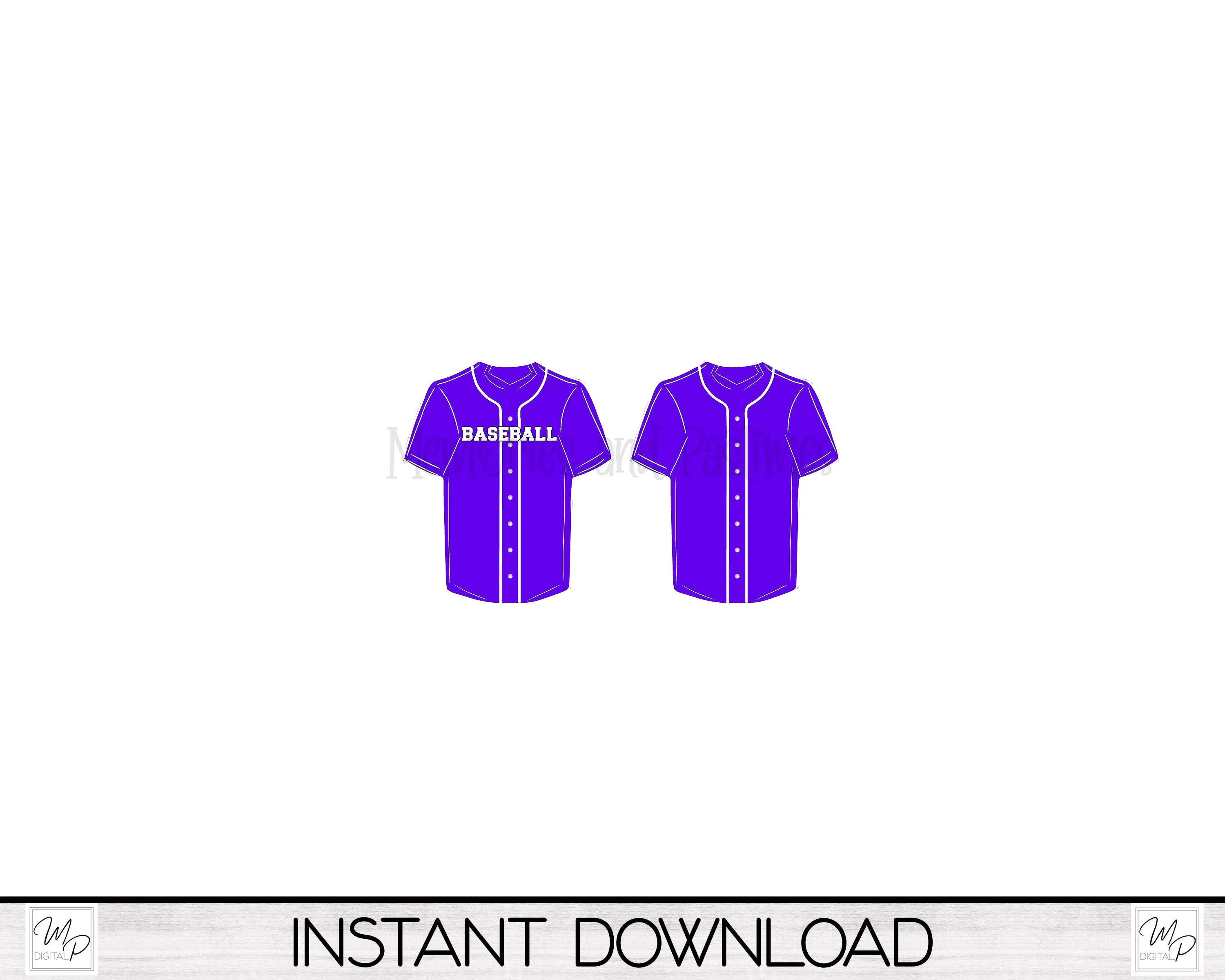 Purple Baseball Shirt PNG Design for Sublimation, Earrings, Keychain, Signs, Digital Download