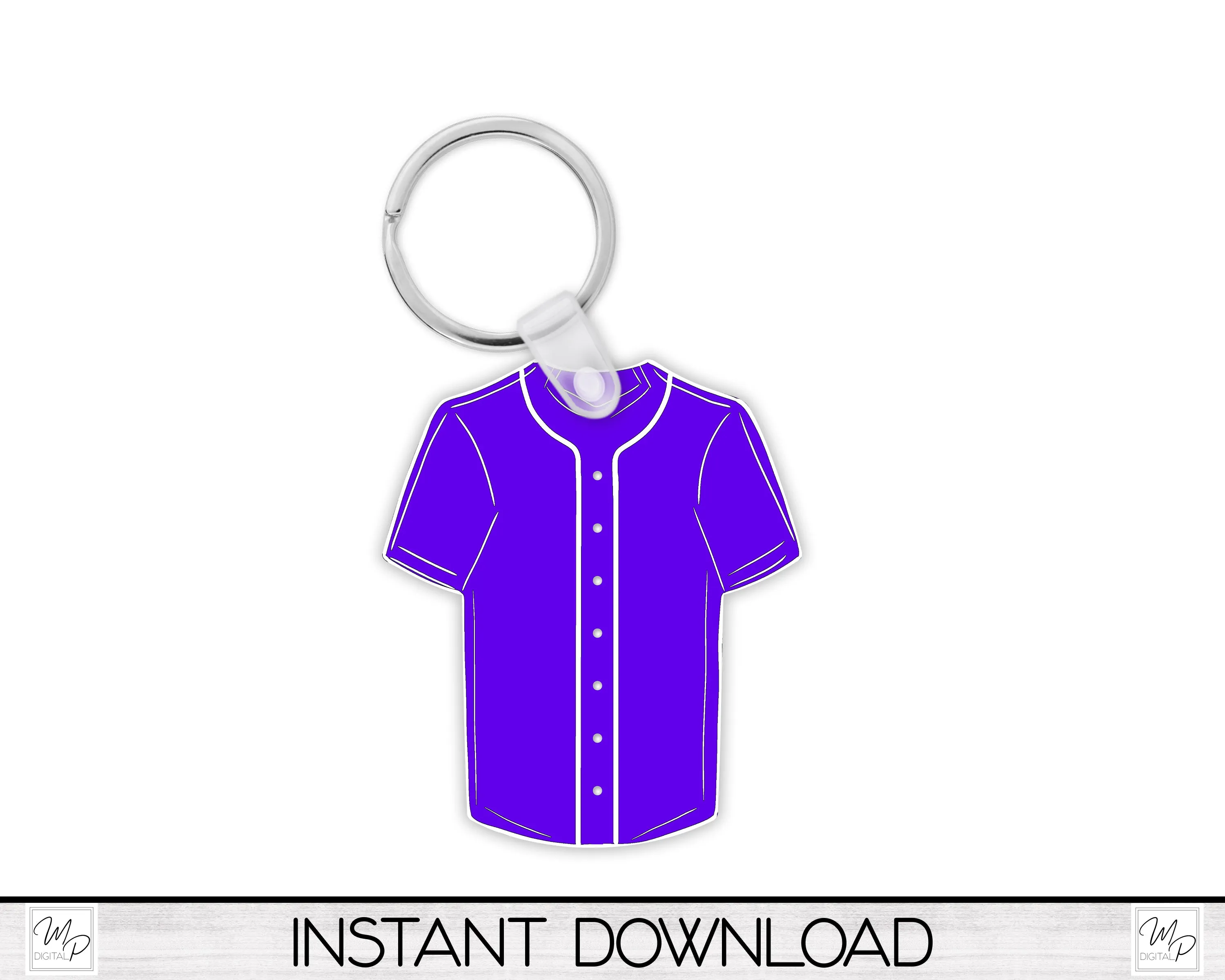 Purple Baseball Shirt PNG Design for Sublimation, Earrings, Keychain, Signs, Digital Download