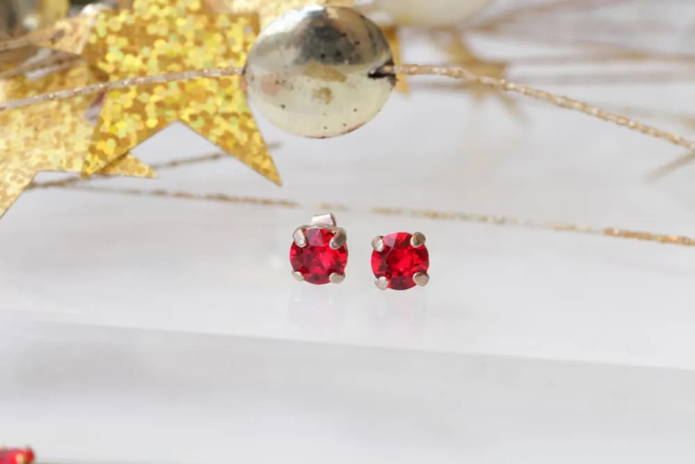 RED EVENING EARRINGS