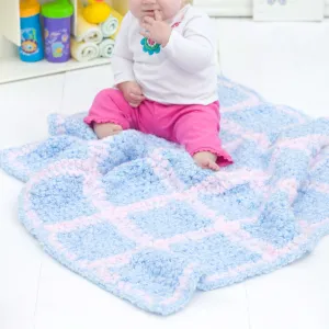 Red Heart Simple Squares Crochet Blanket