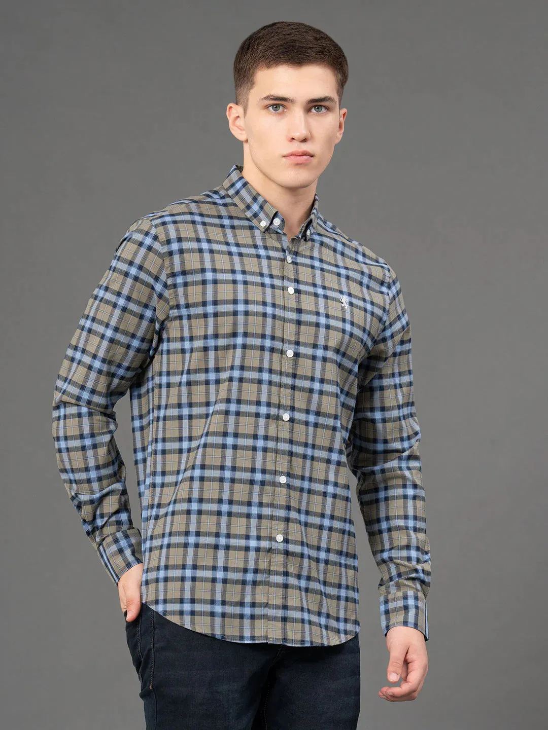 RedTape Light Striped Shirt for Men | Premium Comfort