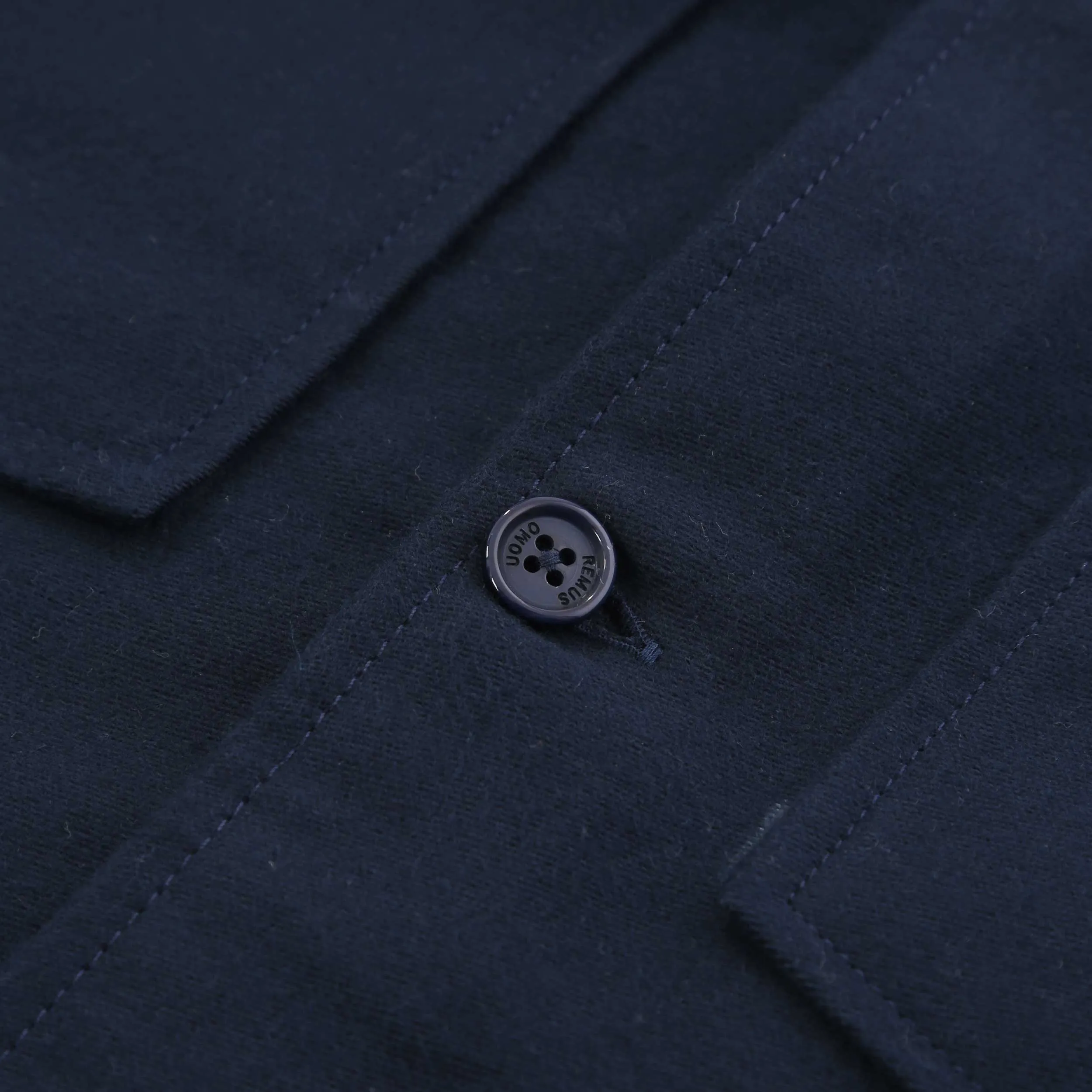 Remus Uomo Moleskin Overshirt in Navy