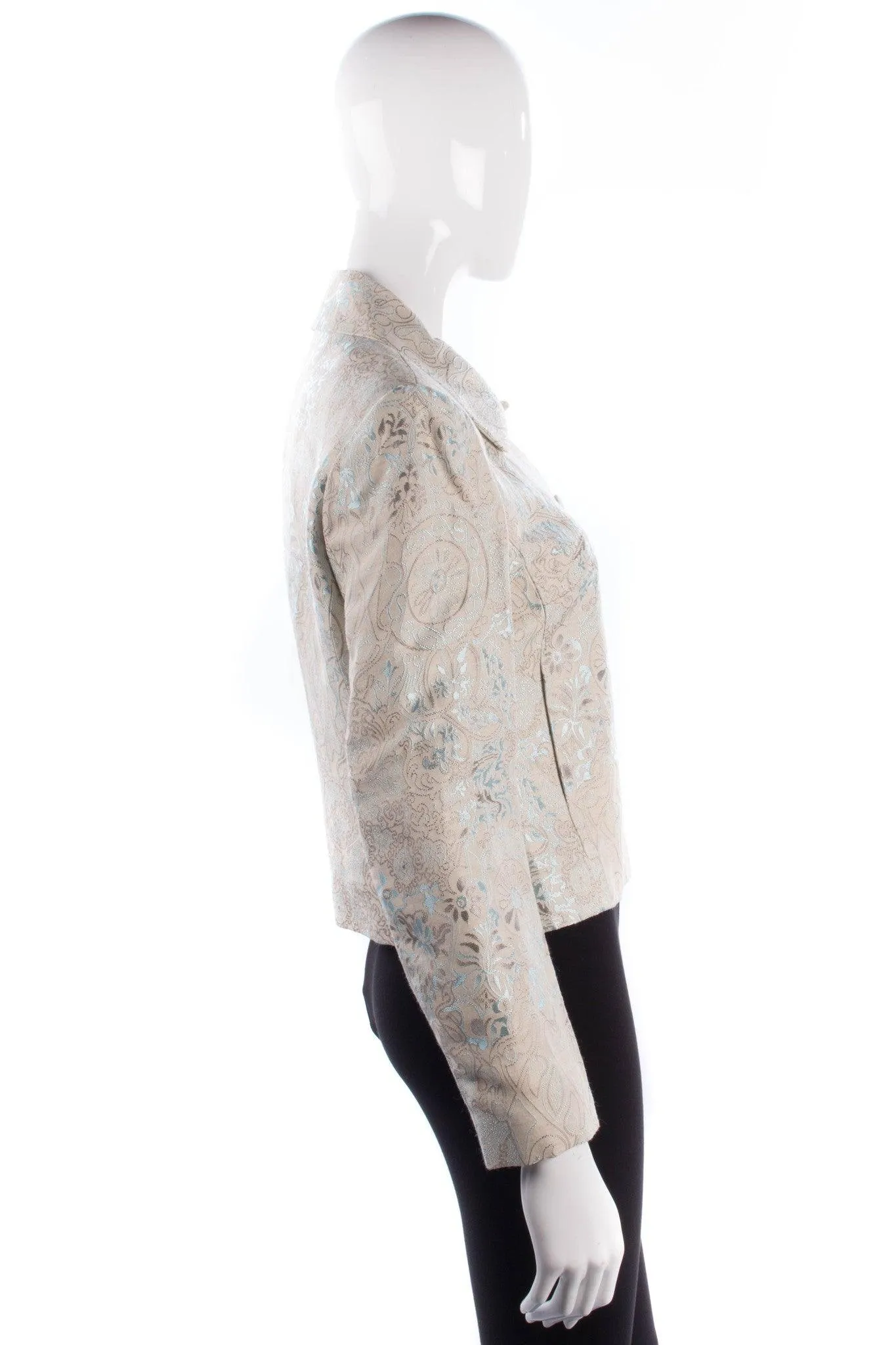 River Island Embroidered Jacket Cream UK Size 12