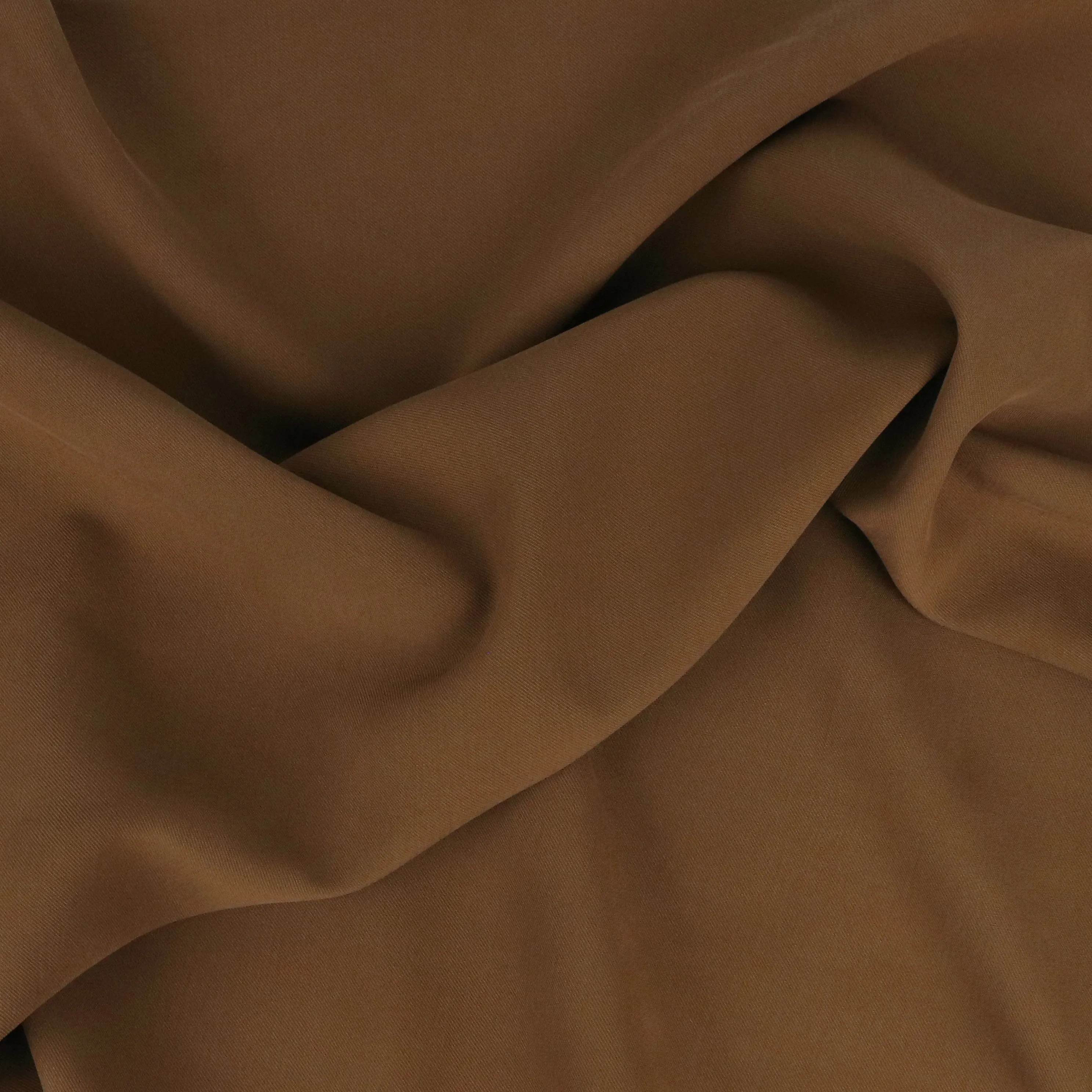 Sandwashed Viscose Twill - Nut Brown - END OF BOLT 95cm