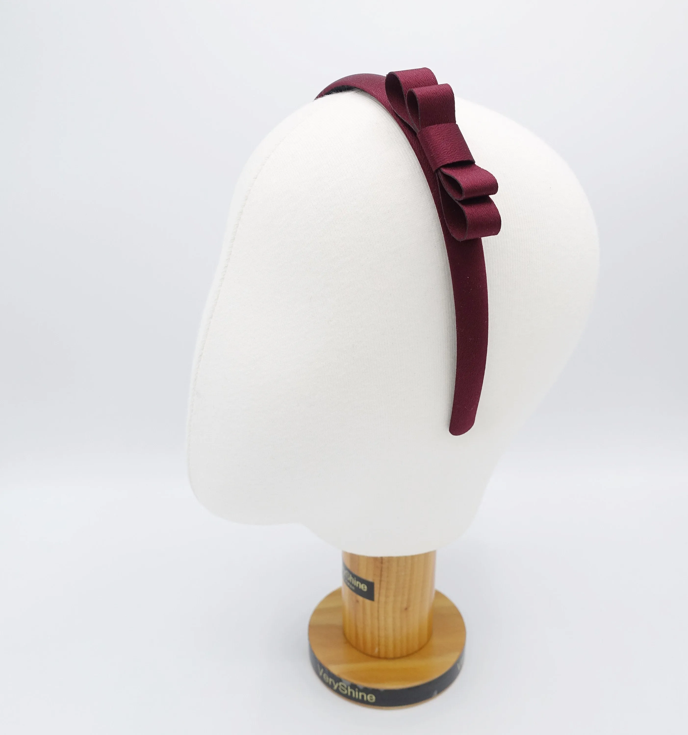 satin bow headband, simple headband for women