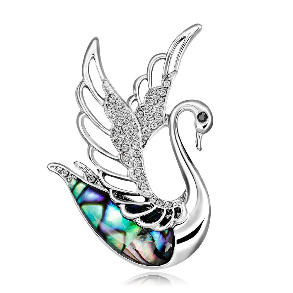 SB318 - Simple Swan Brooch