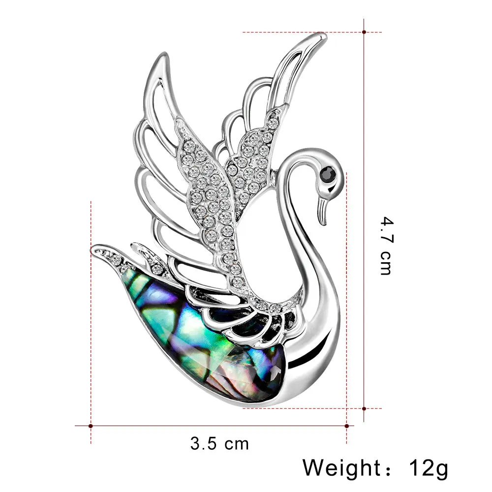 SB318 - Simple Swan Brooch