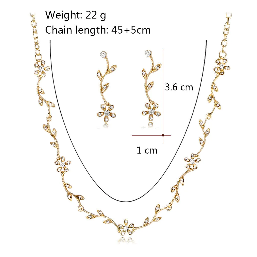 SET634 - Simple clavicle chain Jewellery Set