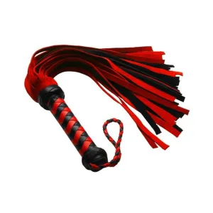 Short Suede Flogger Black Red