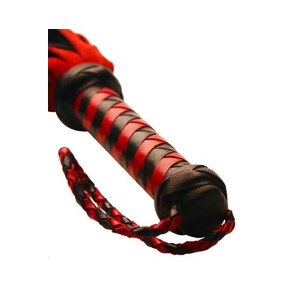 Short Suede Flogger Black Red