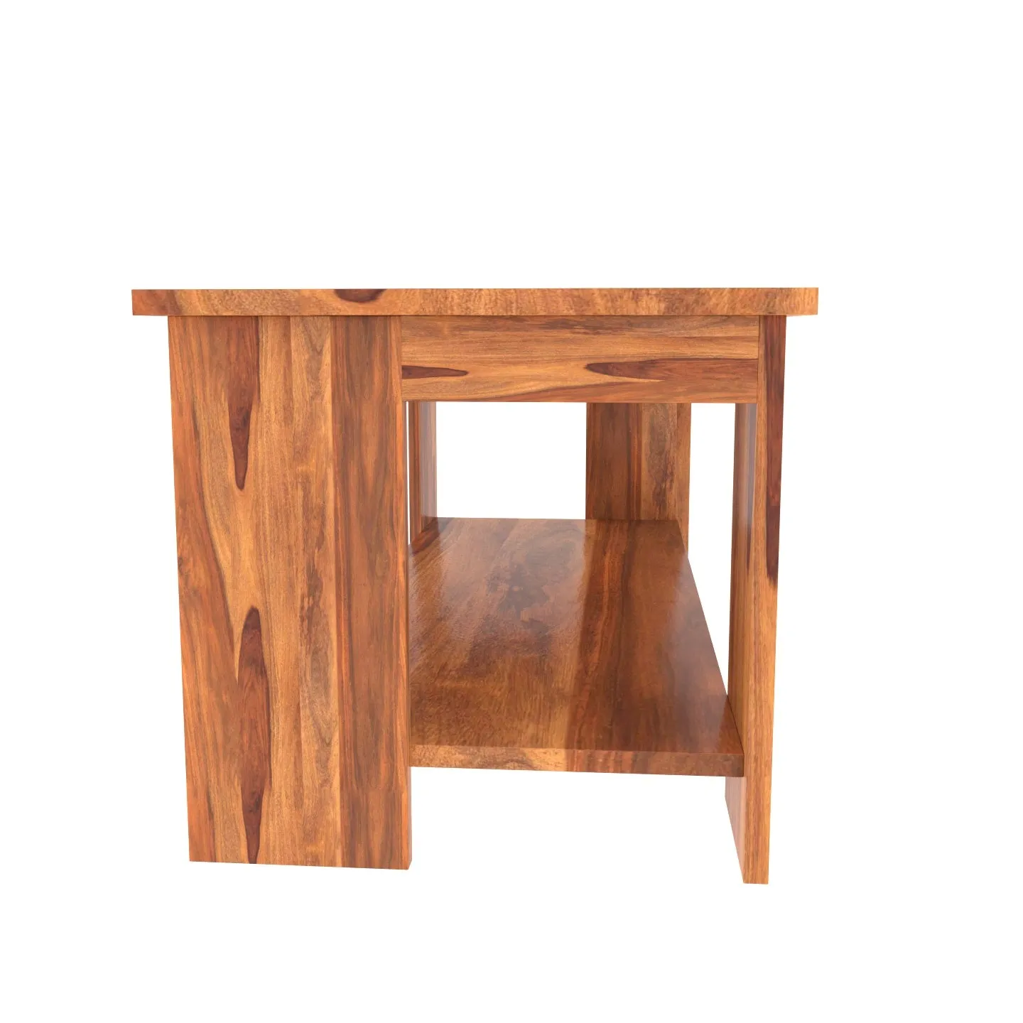 Simple Storage Sheesham Handmade Wooden Coffee Table