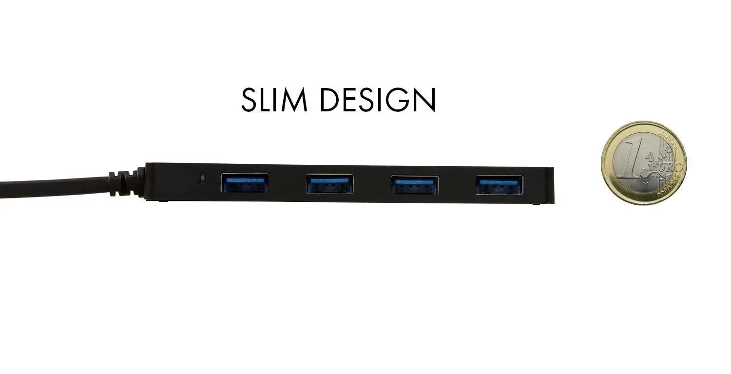 Slim Passive Hub 4P Blac