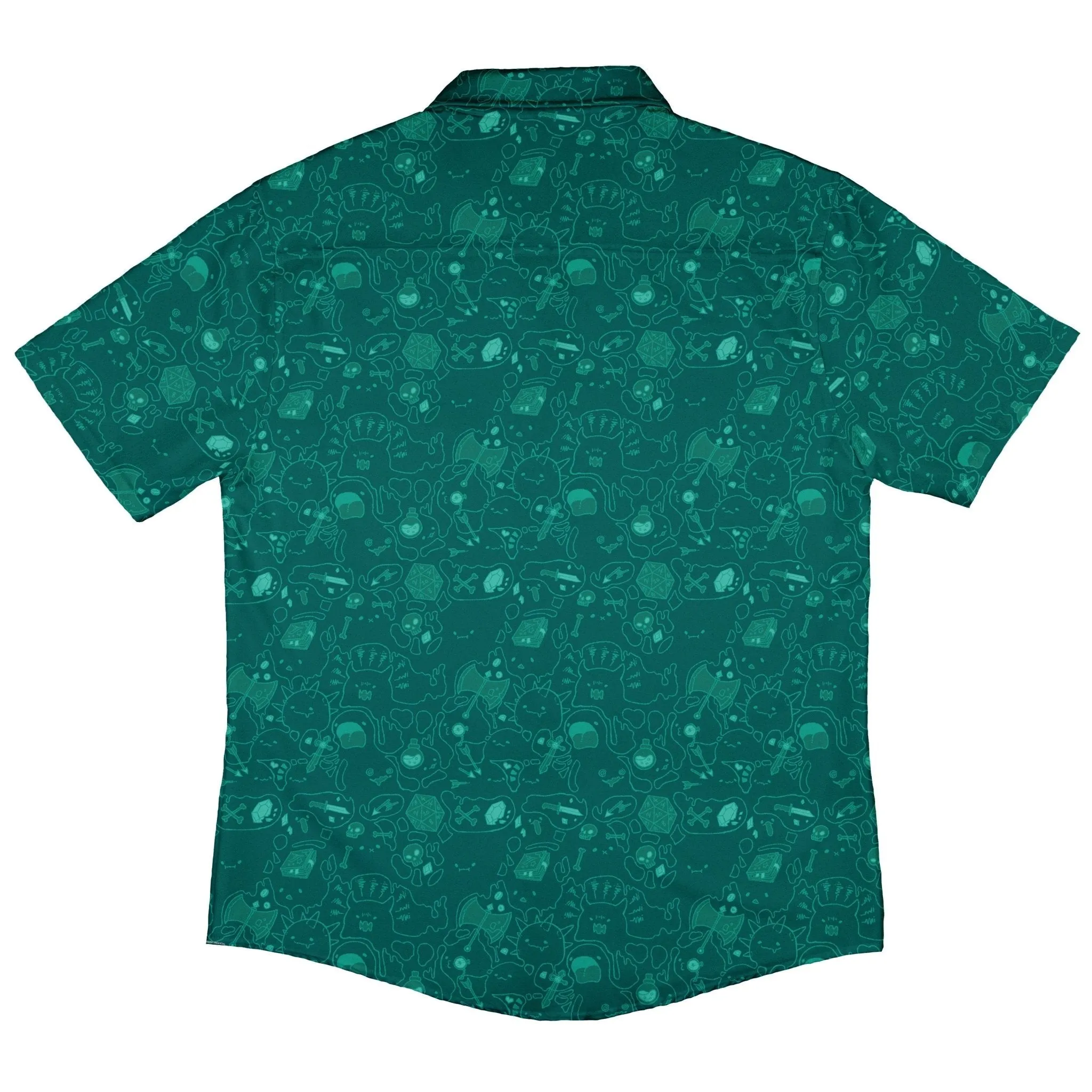 Slime Cube Toxic Green Button Up Shirt