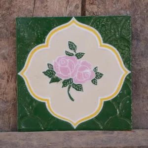 Southern Simple Flowere Designed Ceramic Square Tile